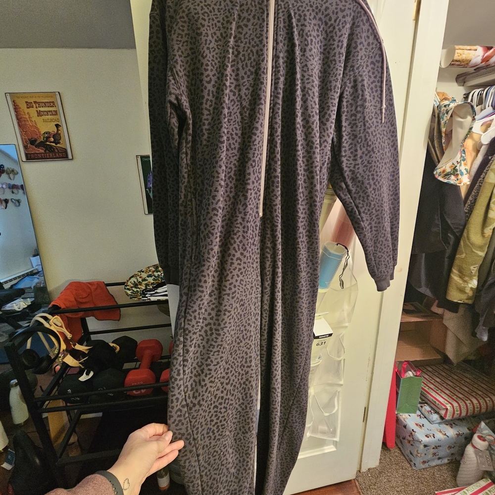 Fabletics Black Leopard Print Jacket
